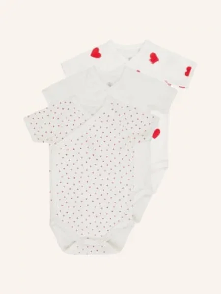 PETIT BATEAU Dupačky/body NAISS červená bílá