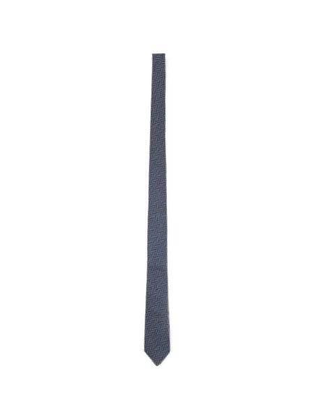 Cravată Tom Ford cu model herringbone albastru