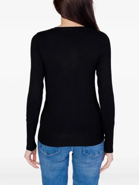 Pulover Guess cu decolteu în V negru
