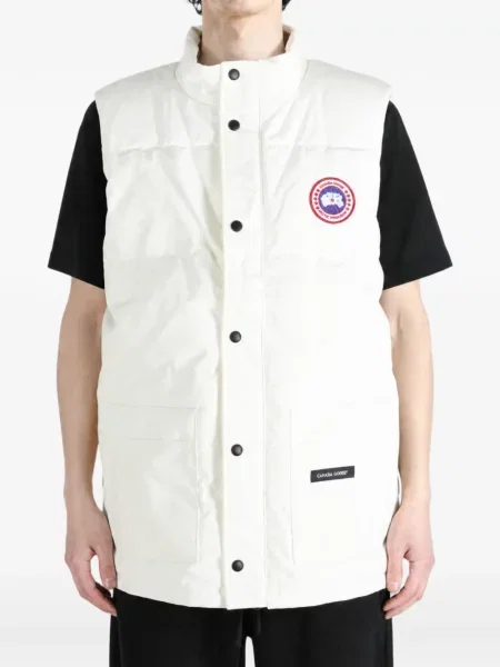 Καπιτονέ γιλέκο Canada Goose με αυτόγραφο λευκό