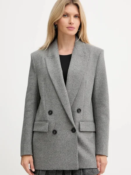 Palton Pinko de lână gri