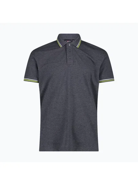 Tricou polo pentru bărbați CMP black/blue negru