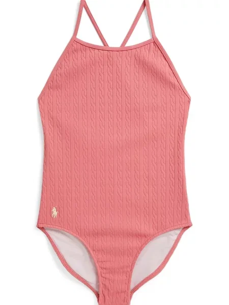Polo Ralph Lauren jednodílné plavky dětské růžové