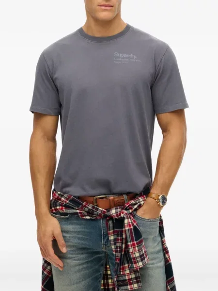 Marškinėliai Superdry pilka