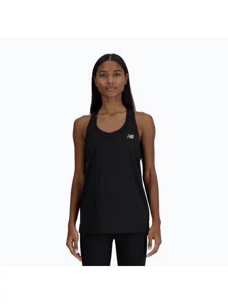 Tricou de alergare pentru femei New Balance Sport Essentials Tank black/white alb