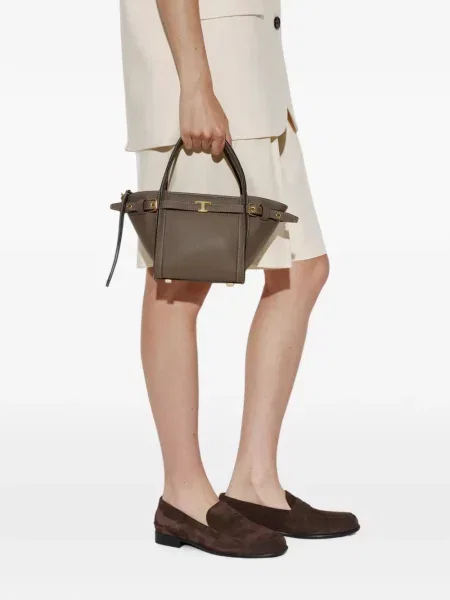 Geantă shopper Tod's din piele gri