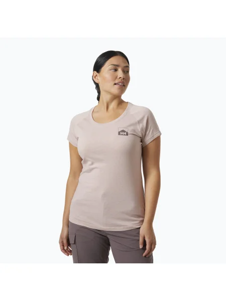 Tricou pentru femei Helly Hansen Nord Graphic Drop pink cloud roz