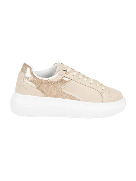 Sneakersy U.s Polo Assn. sznurowane beżowe