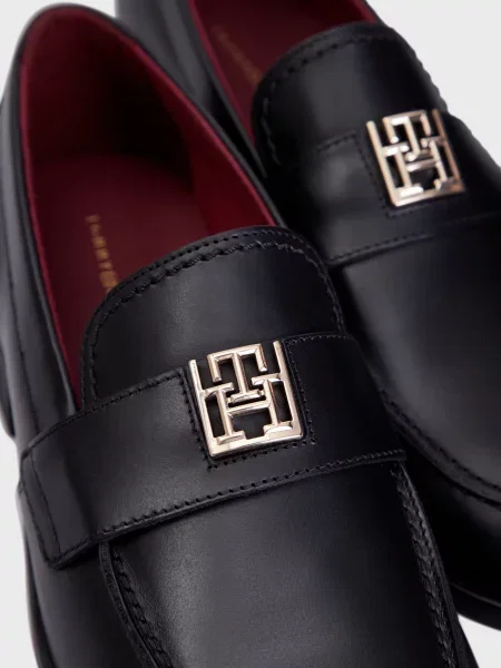 Кожаные классические лоферы Tommy Hilfiger черные