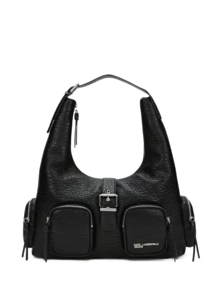 Shopper torbica Karl Lagerfeld Jeans sa kopčom crna