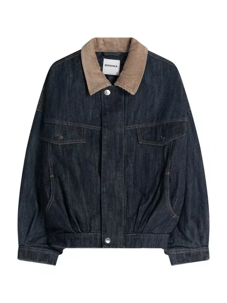 Bershka Geacă de primăvară-toamnă marin albastru