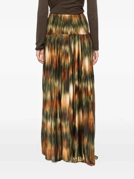 Fusta maxi Connor&blake cu imagine cu imprimeu abstract verde