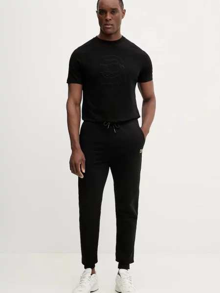 Спортивні штани Karl Lagerfeld однотонні золотий