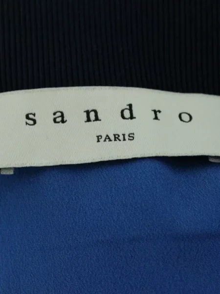 Fustă midi Sandro din dantelă albastru