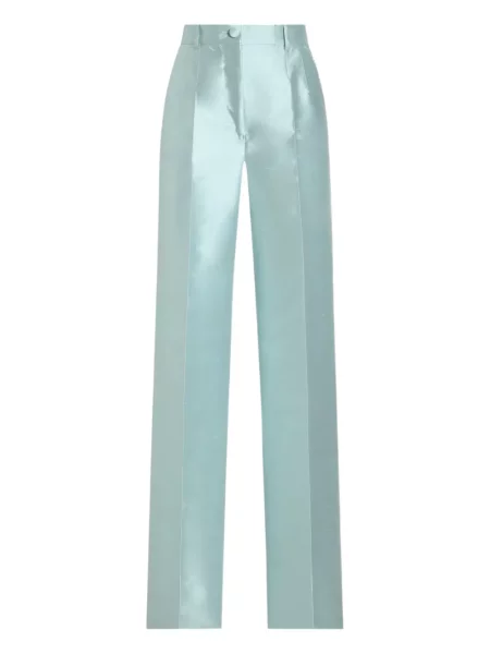Pantaloni Dolce & Gabbana de mătase albastru