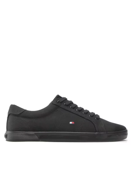 Πάνινα παπούτσια Tommy Hilfiger μαύρο
