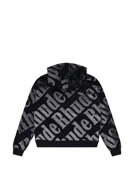 Hanorac cu glugă Rhude cu autograf negru