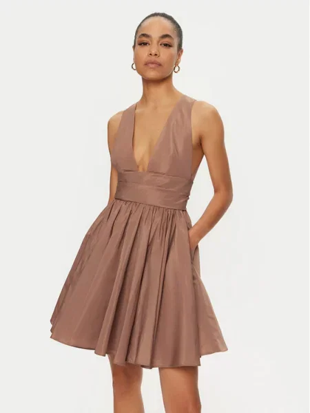 Cocktail obleka PINKO rjava