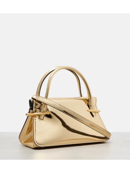 Geanta de piele Givenchy din piele auriu