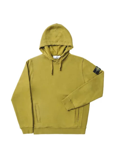 Hanorac cu glugă Stone Island cu strasuri verde