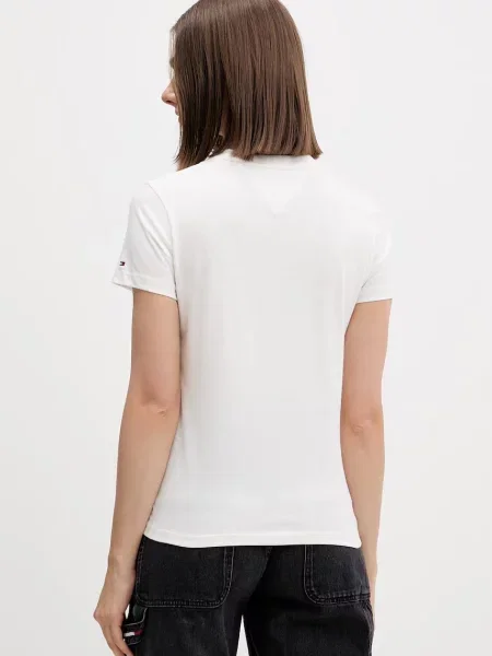 Męski t-shirt o kroju regular fit z czystej bawełny model BUBBLE' Tommy Jeans biała