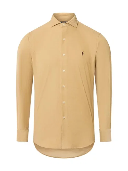 Polo Ralph Lauren koszula sztruksowa Mężczyźni Regular Fit jednolity S beżowy