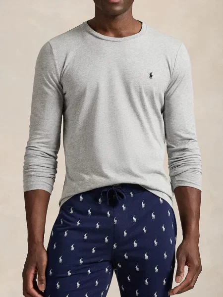 Tričko s dlhým rukávom Polo Ralph Lauren sivá