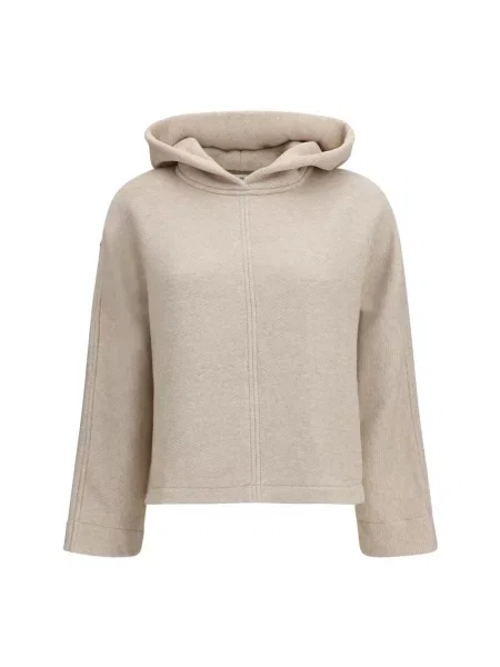 Bluza z kapturem Max Mara z kapturem beżowa