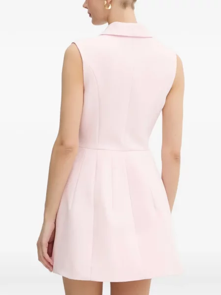 Rochie mini Bardot cu rever roz