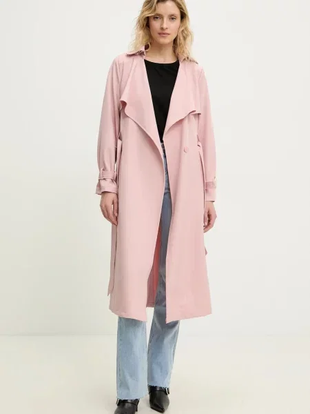 Answear Lab trencz przejściowy różowy
