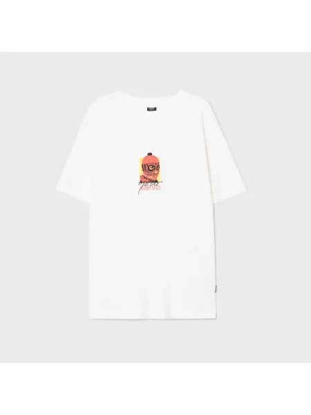 Cropp Різдвяна футболка з принтом білий