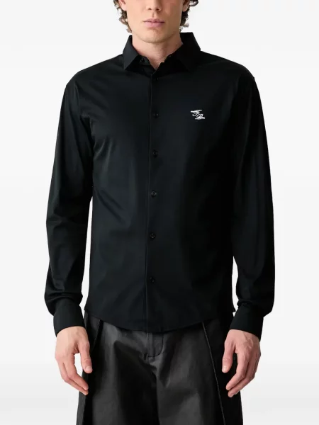 Cămașă Filling Pieces cu broderie negru