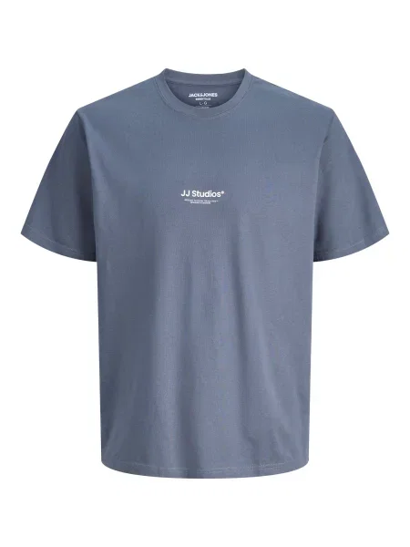 JACK & JONES Tricou JJESoho gri fumuriu alb