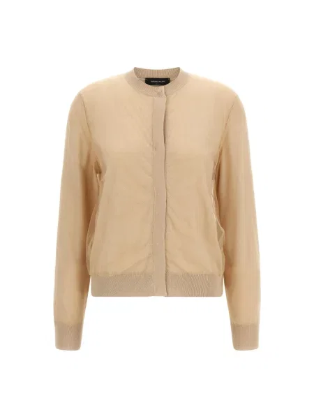 Dzianinowy kardigan Fabiana Filippi brązowy