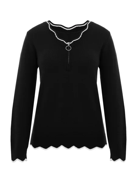 Imily Bela Pulover negru alb