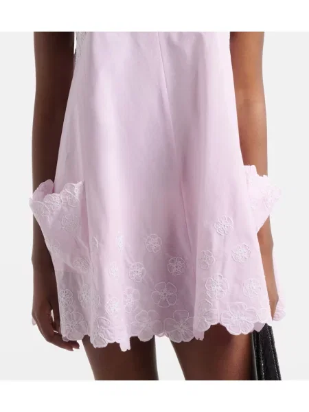Rochie Juliet Dunn cu broderie din poplin roz