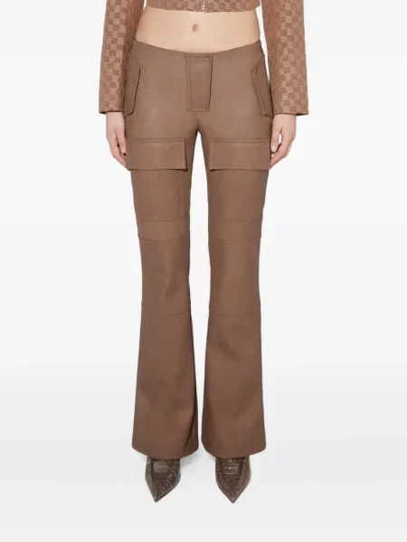 Pantaloni Misbhv din piele maro