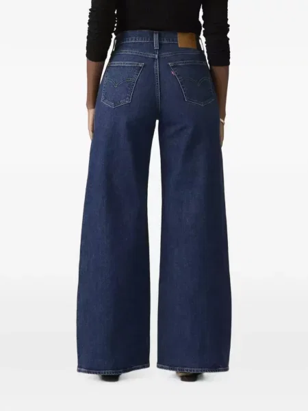 Blugi cu picior larg Levi's® cu talie înaltă albastru
