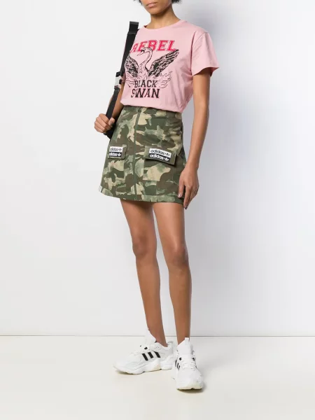 Pruhované krajkové pruhované tričko Adidas s vázáním šedé