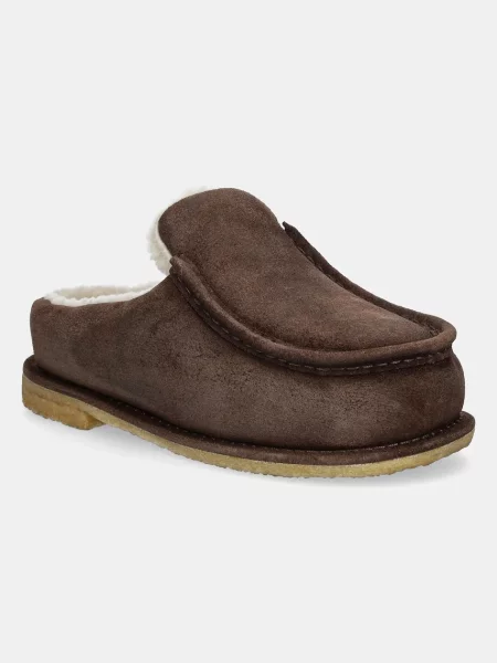 JW Anderson papuci din piele întoarsă Mule maro