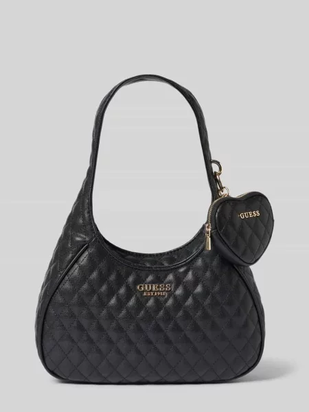 Torebka z pikowaniem model ATABEY HOBO' Guess czarna