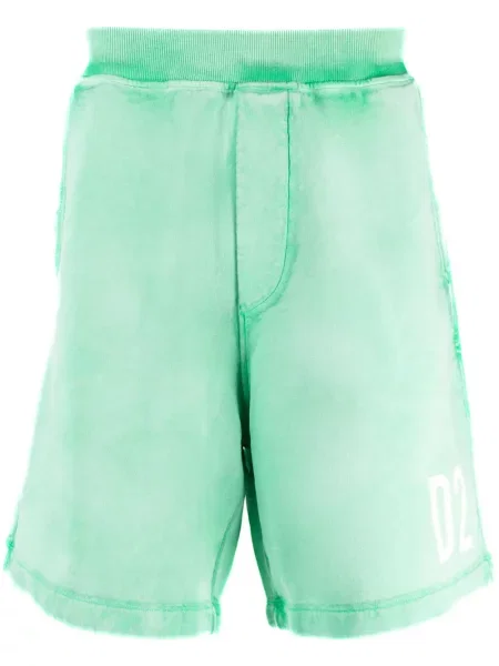 Pantaloni scurți Dsquared2 cu imagine verde