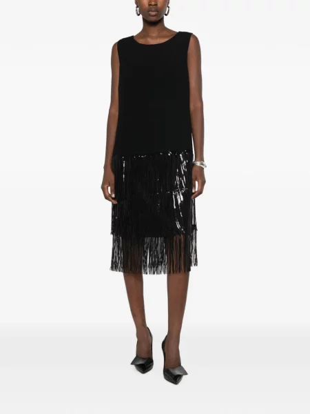 Rochie midi De Santis cu paiete negru