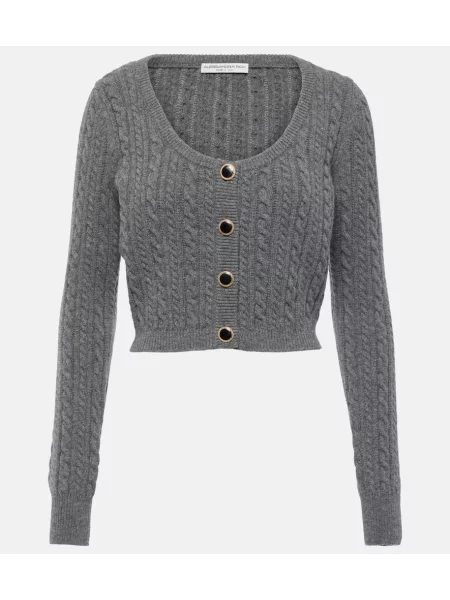 Kardigan Alessandra Rich wełniany szary