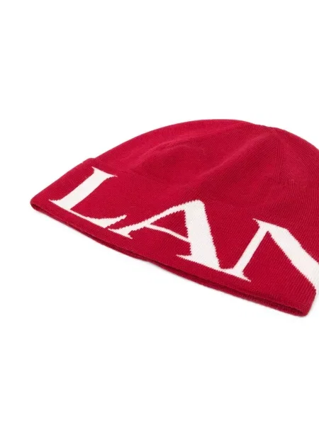 Căciulă Lanvin de lână cu autograf roșu