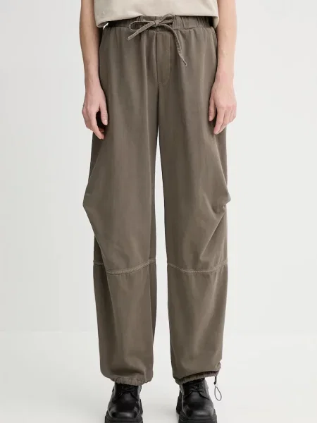 Won Hundred pantaloni de lat high waist verde