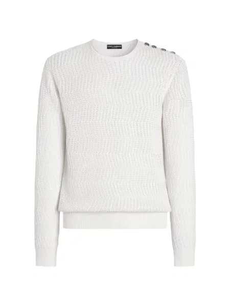 Pulover Dolce & Gabbana de mătase alb