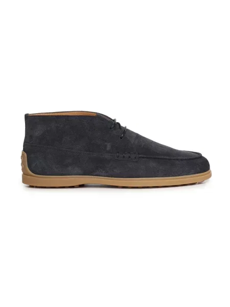 Botki Tod's skórzane biznesowe niebieskie
