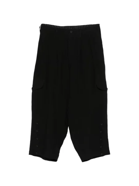 Pantaloni cargo Yohji Yamamoto plisate negru