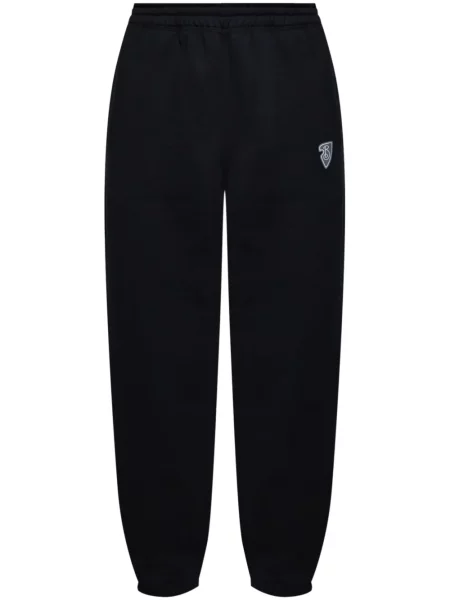 Pantaloni sport Burberry cu autograf negru